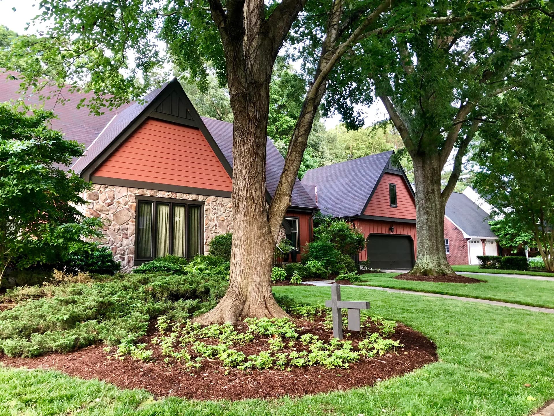 Residential houses in a suburban neighborhood